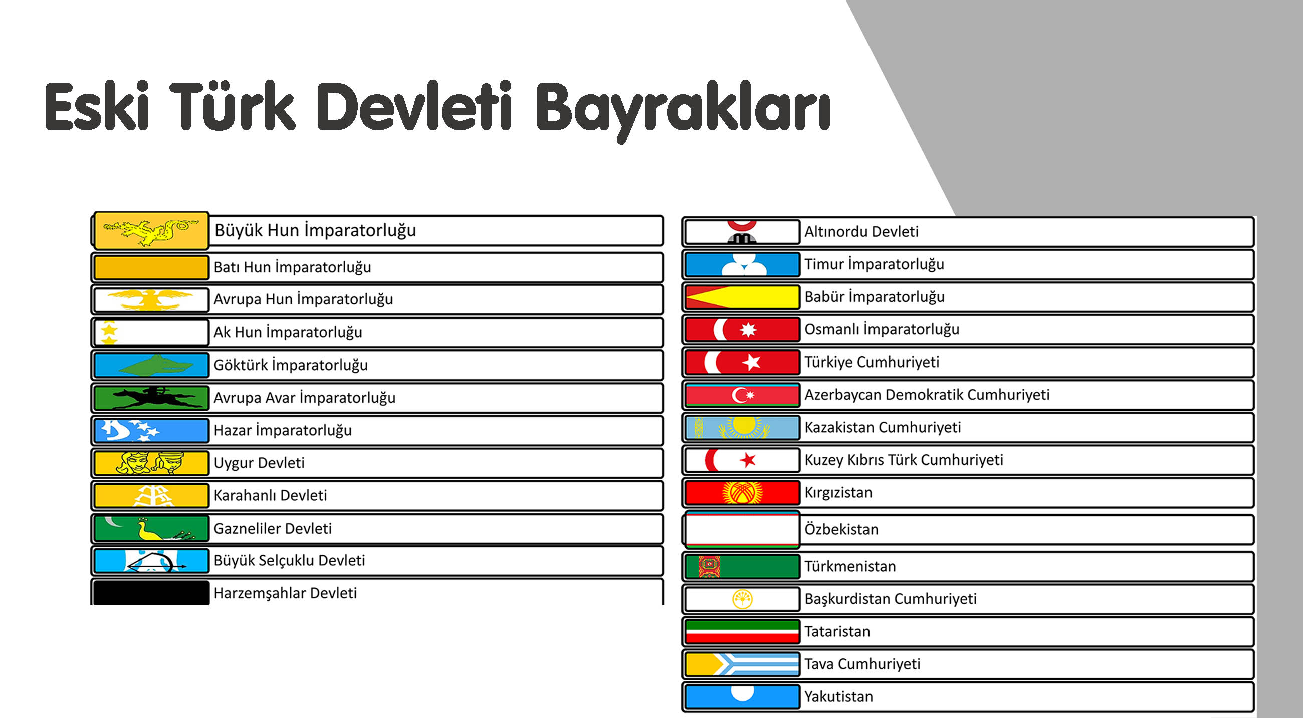 ESKİ TÜRK DEVLETİ BAYRAKLARI