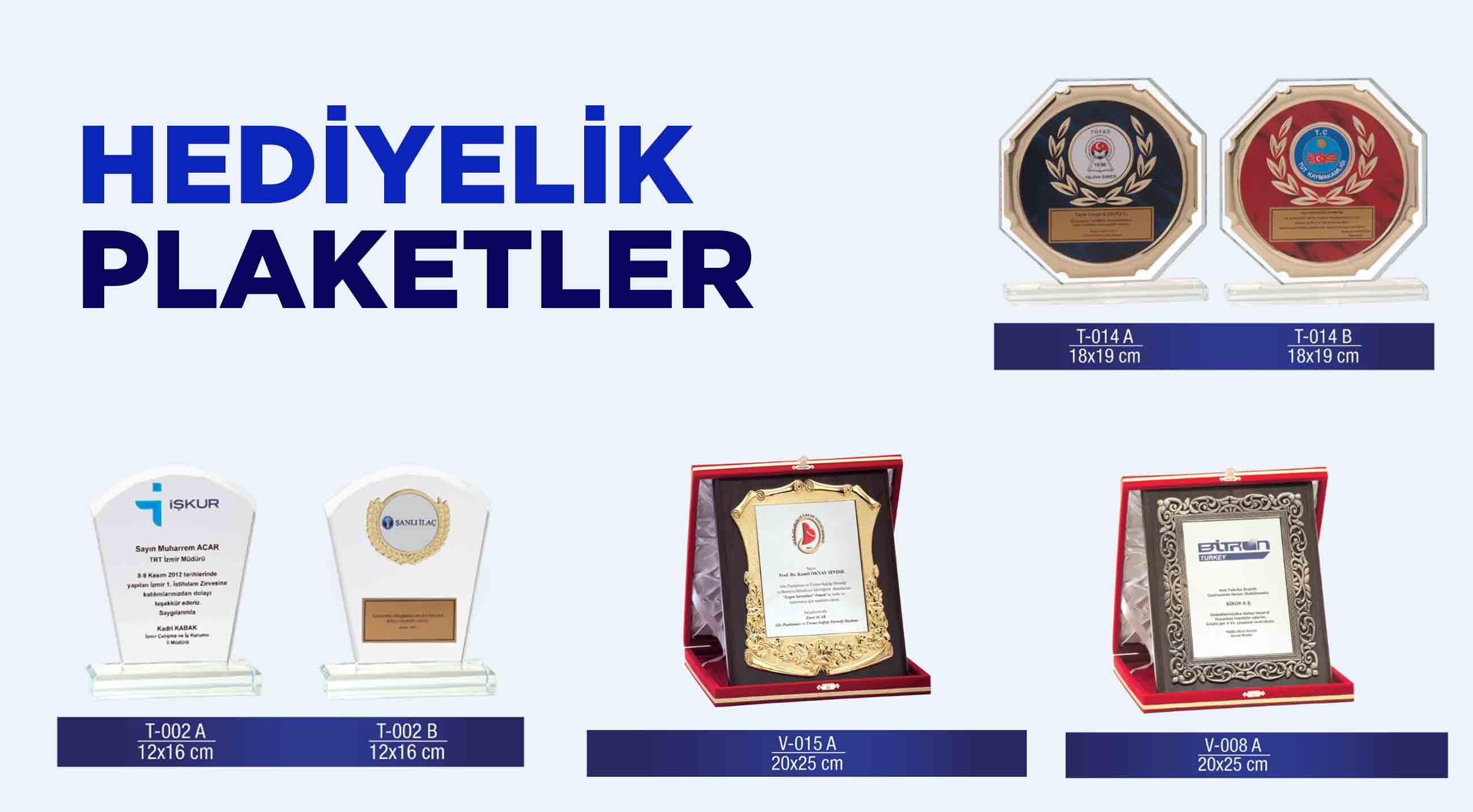 HEDİYELİK PLAKETLER