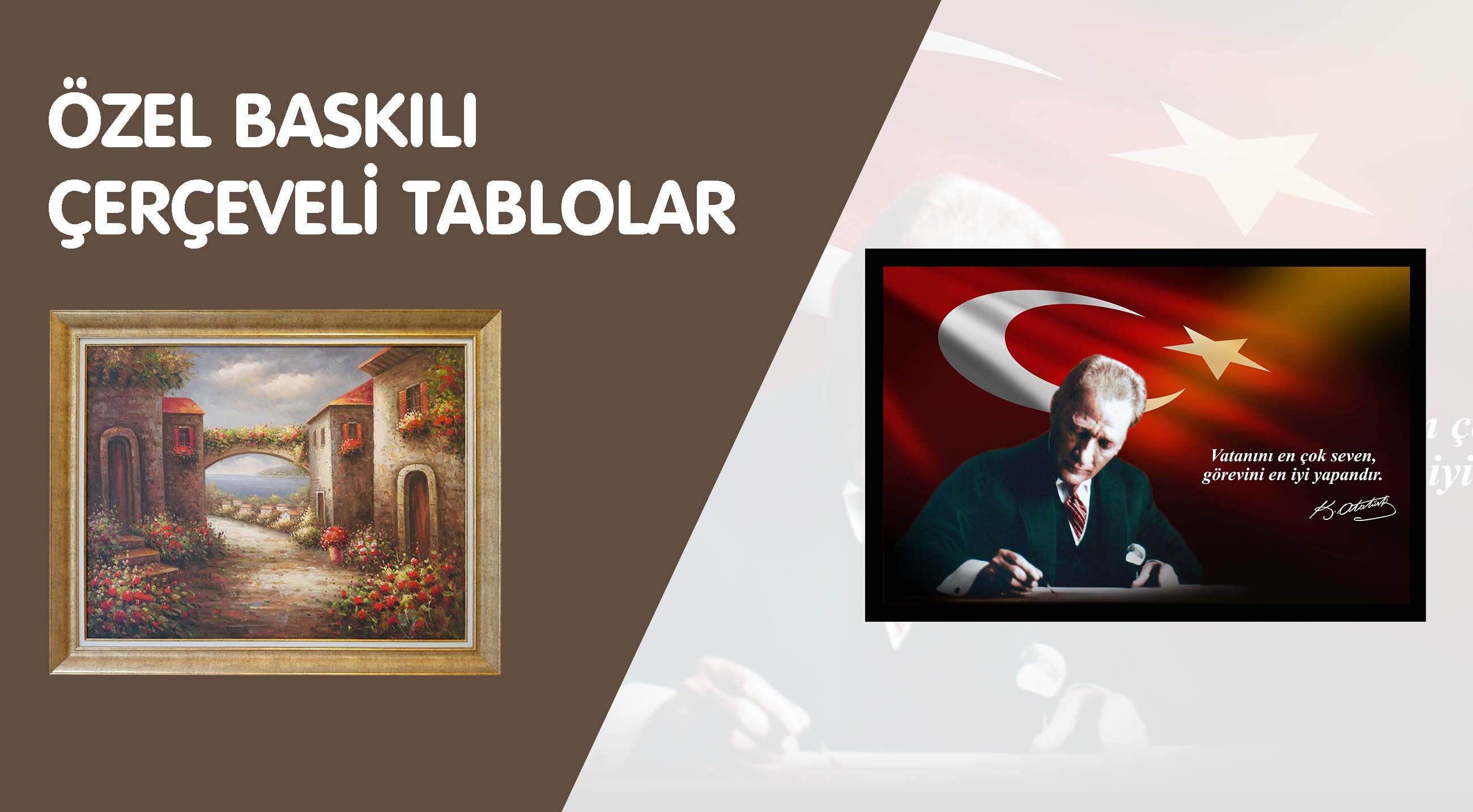 ÖZEL BASKILI ÇERÇEVELİ TABLOLAR