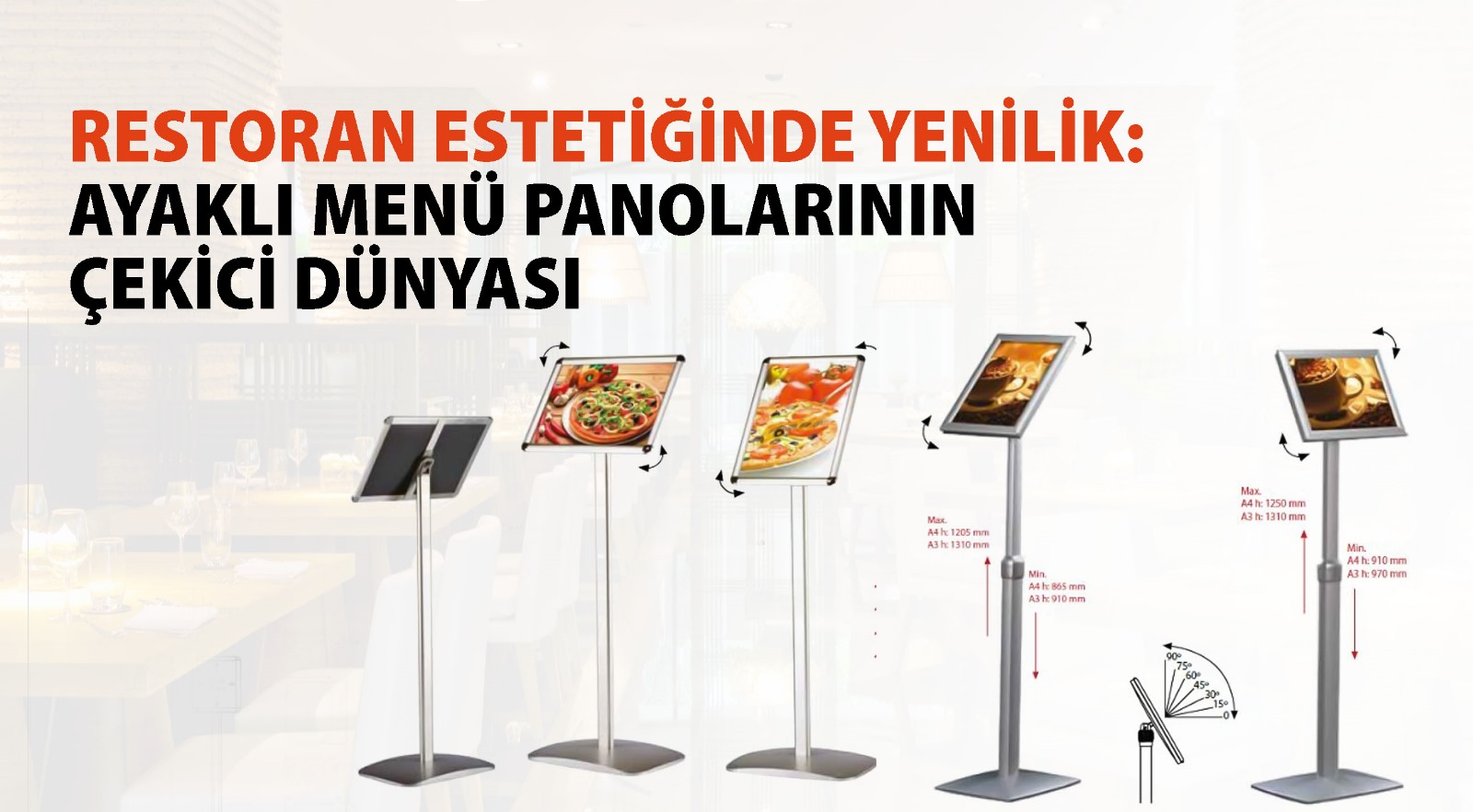 Restoran Estetiğinde Yenilik: Ayaklı Menü Panolarının Çekici Dünyası