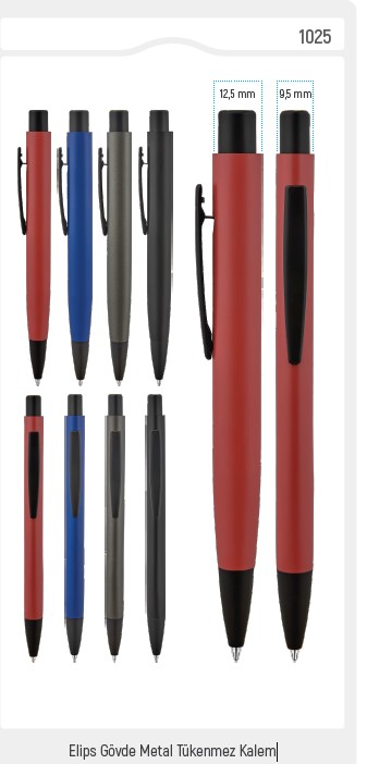 1025 Ellipse Body Metal Ballpoint Pen