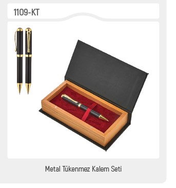 1109-KT Metal Tükenmez Kalem Seti