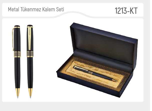 1213-KT Metal Tükenmez Kalem Seti