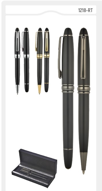 1218-RT Metal Roller & Ballpoint Pen Set