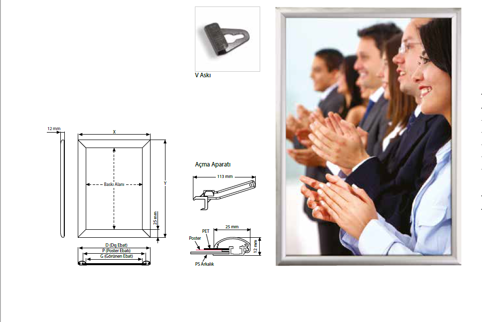 25 MM ZOR AÇILAN GÜVENLİKLİ ÇERÇEVE