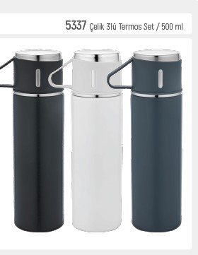 5337 Steel 3-Piece Thermos Set / 500 ml