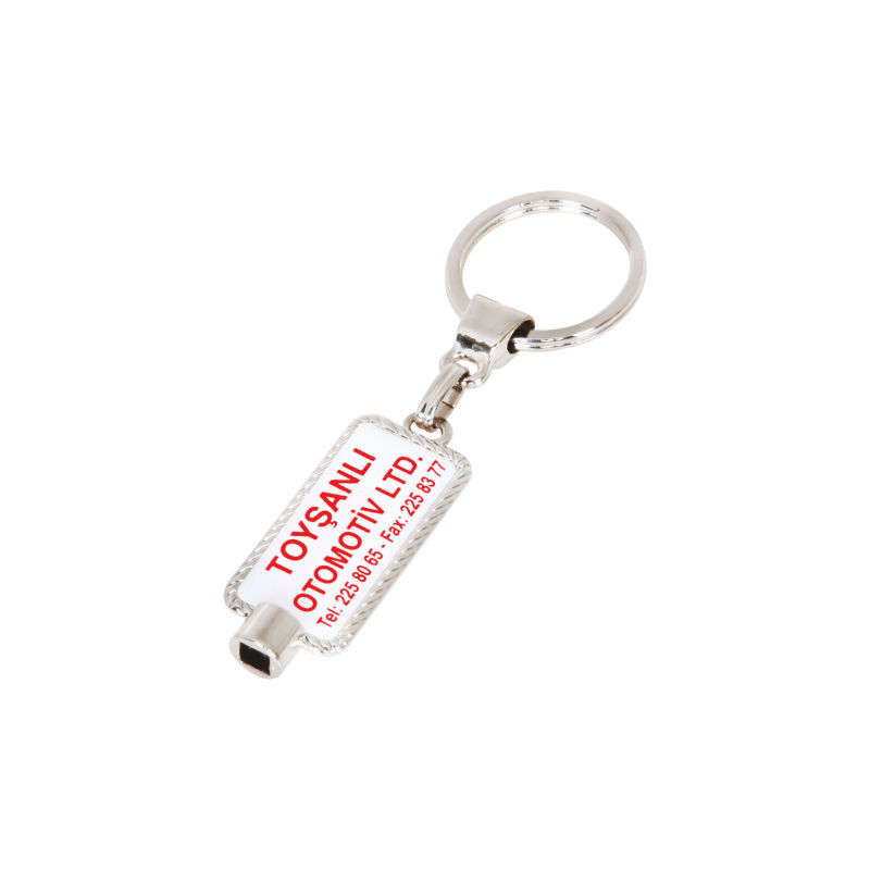 873 DOUBLE SIDE METAL KEYCHAIN