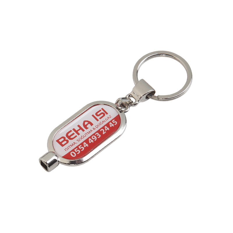 874 DOUBLE SIDE METAL KEYCHAIN