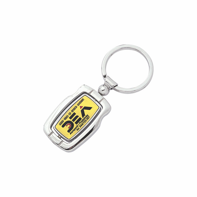 90028-P ONE SIDE METAL KEYCHAIN