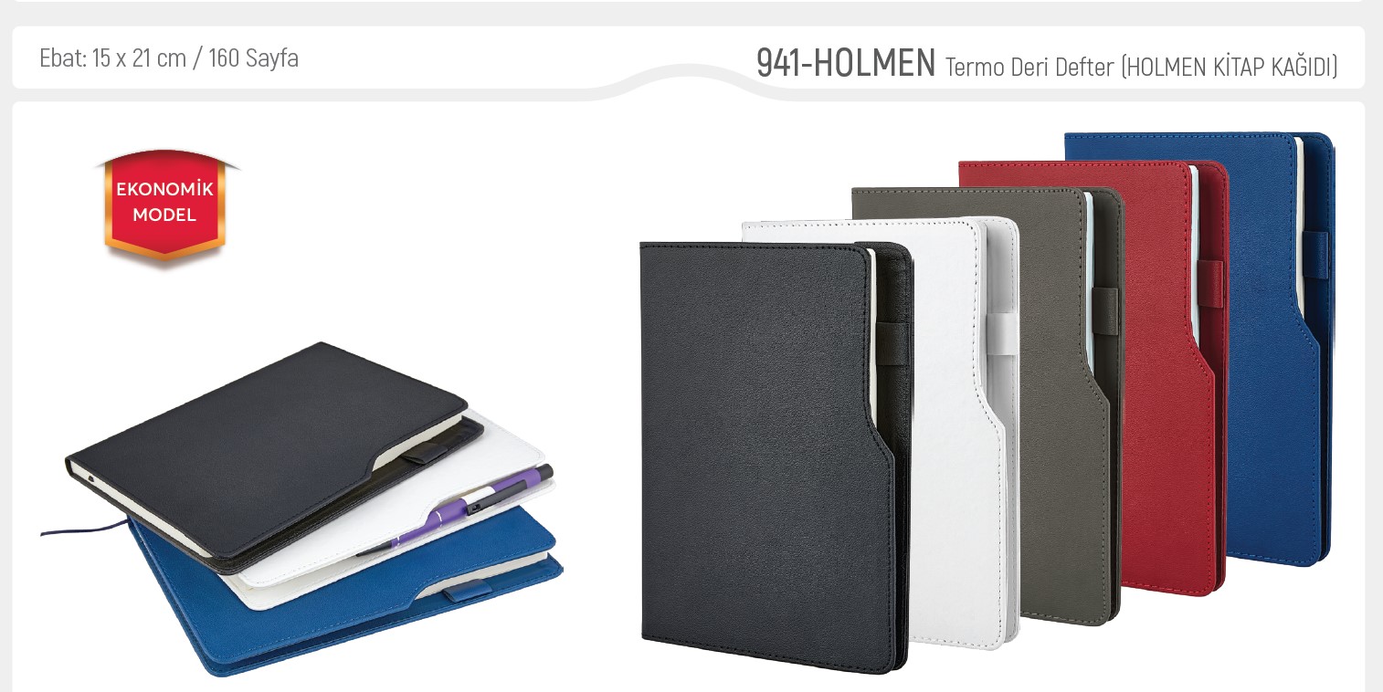 941-HOLMEN Termo Deri̇ Defter (HOLMEN KİTAP KAĞIDI)