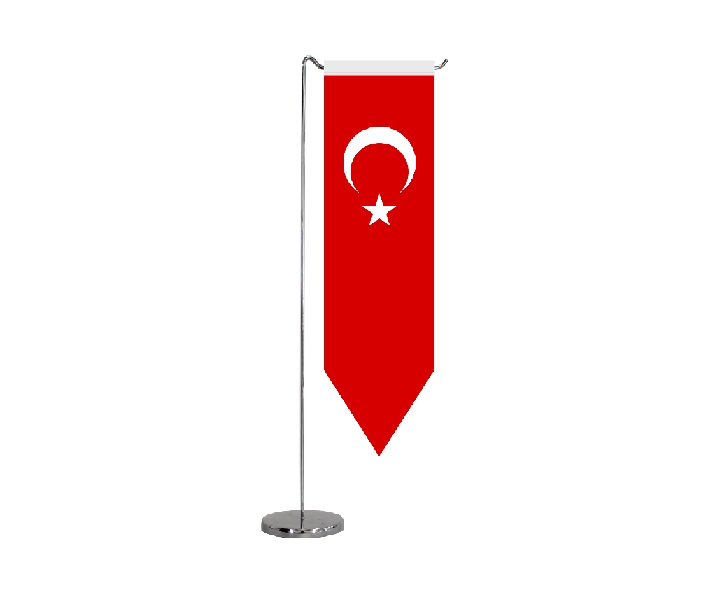 B314 TURKISH TABLE FLAG PENTAGON SHAPE