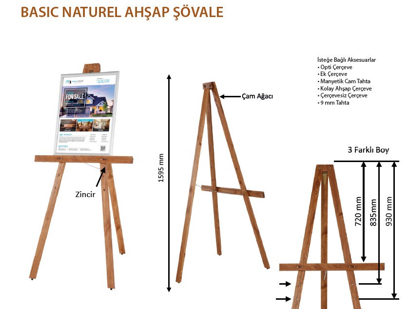 BASIC NATUREL AHŞAP ŞÖVALE