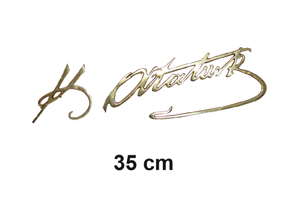 BRASS ATATURK SIGNATURE