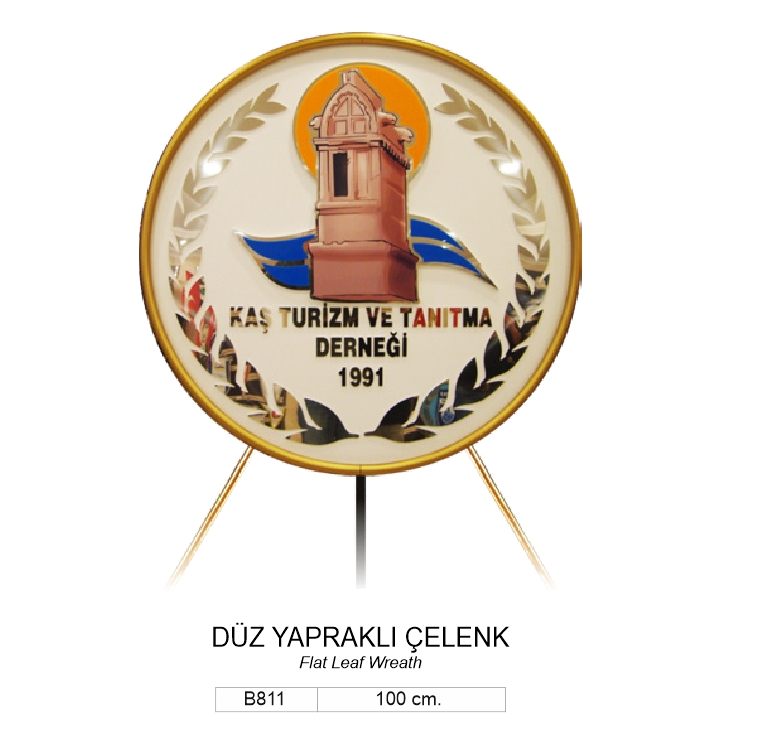 B811 DÜZ YAPRAKLI ÇELENK 100 CM