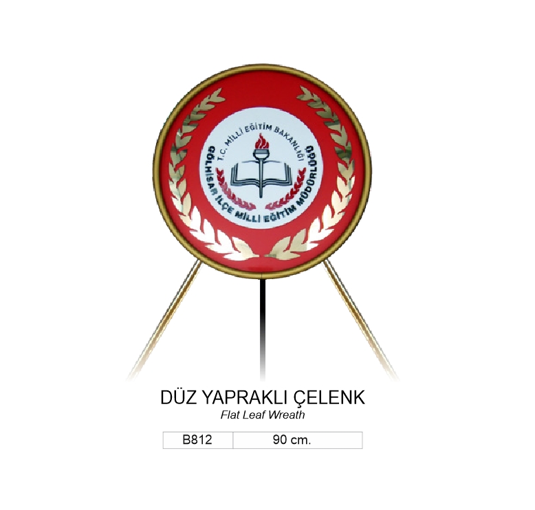 B812 DÜZ YAPRAKLI ÇELENK 90 CM