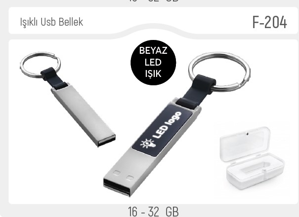 F-204 Işıklı Usb Bellek