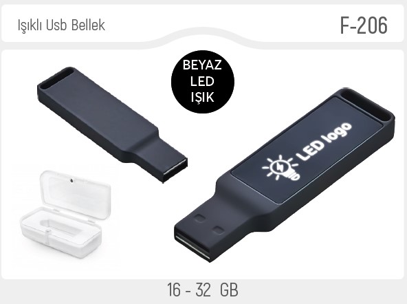 F-206 Işıklı Usb Bellek