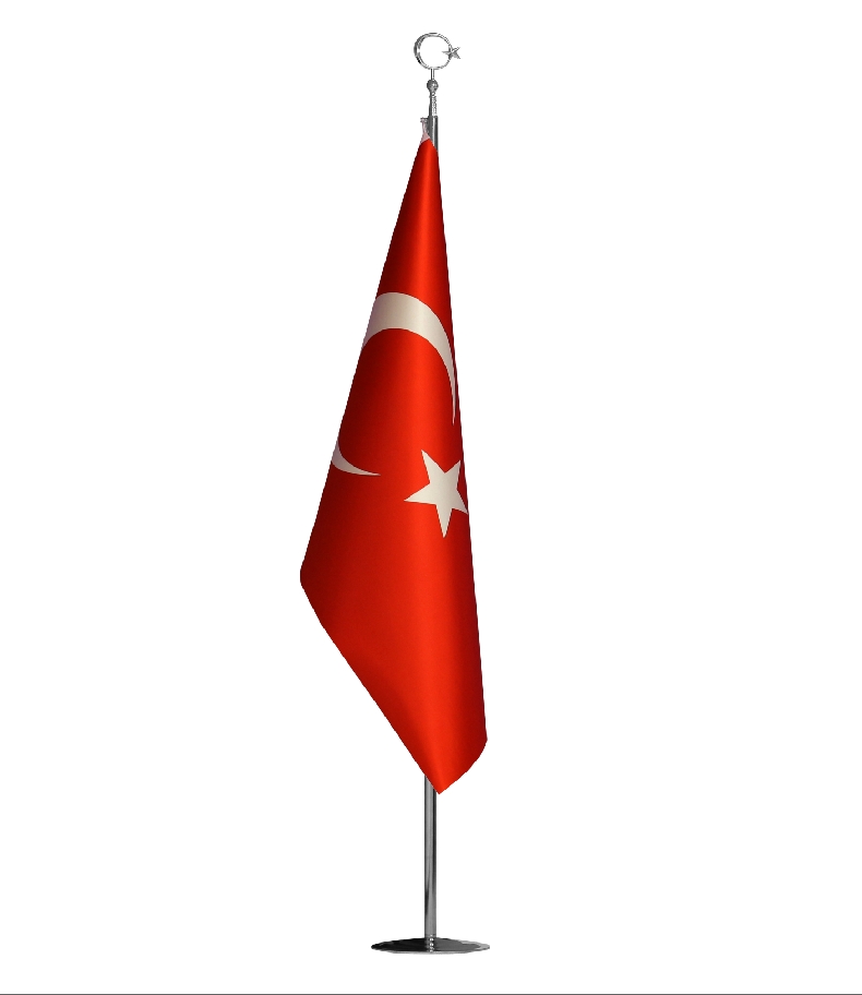 TURKISH OFFICE FLAG INTERLINED SATIN FABRIC