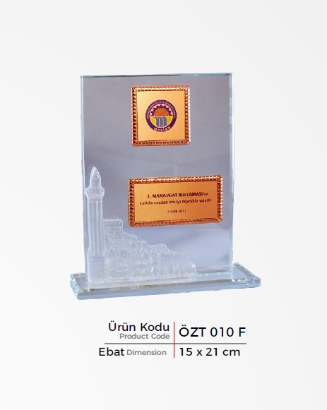 ÖZT 010 F  Glass Plaquette