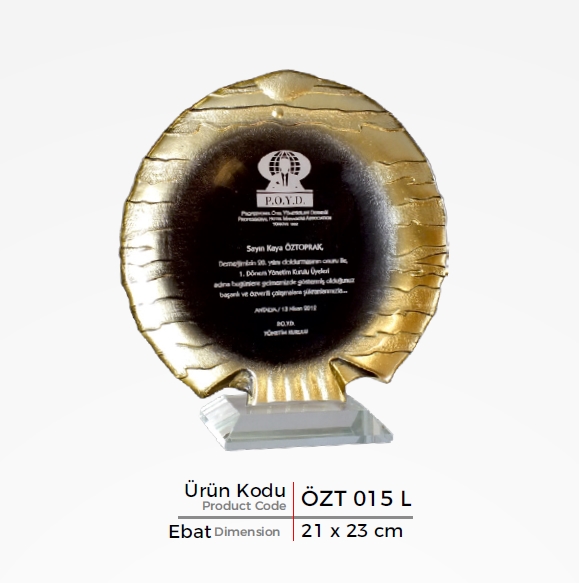 ÖZT 015 L  Glass Plaquette