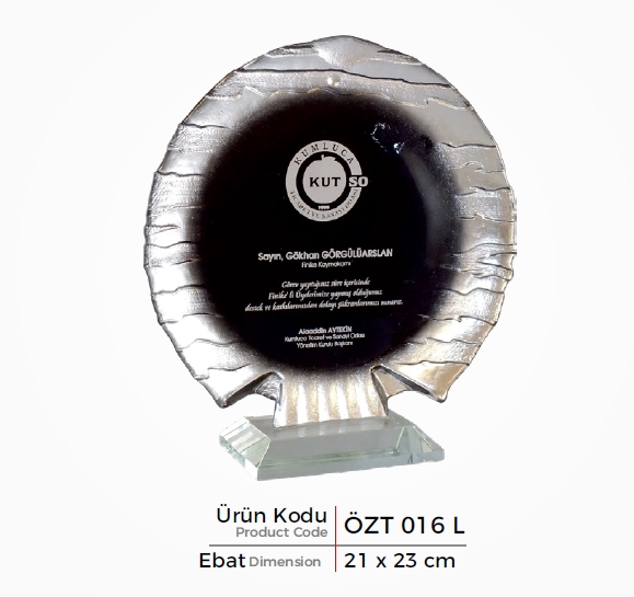 ÖZT 016 L  Glass Plaquette