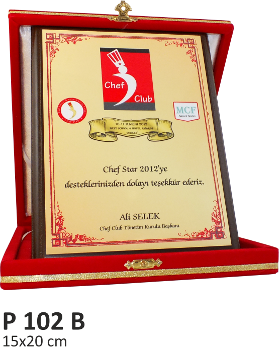 P 102 B KLASİK PLAKET