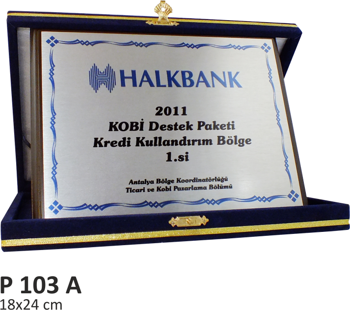 P 103 A KLASİK PLAKET