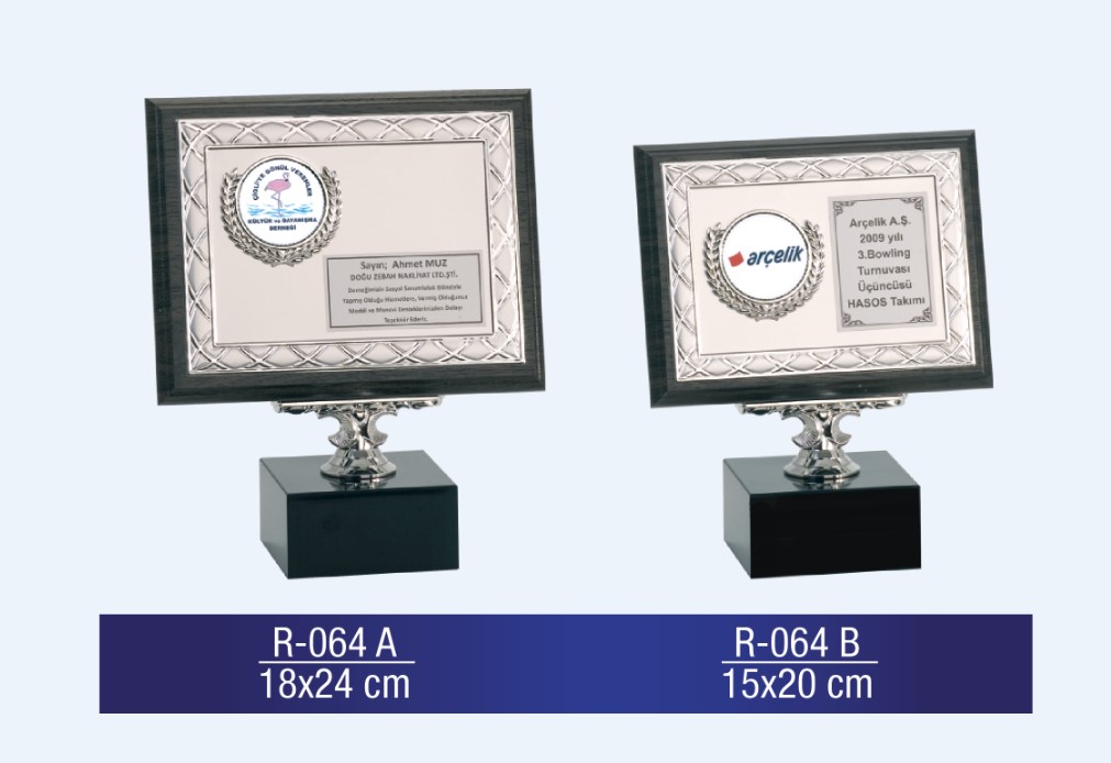 R-064 AHŞAP PLAKET 