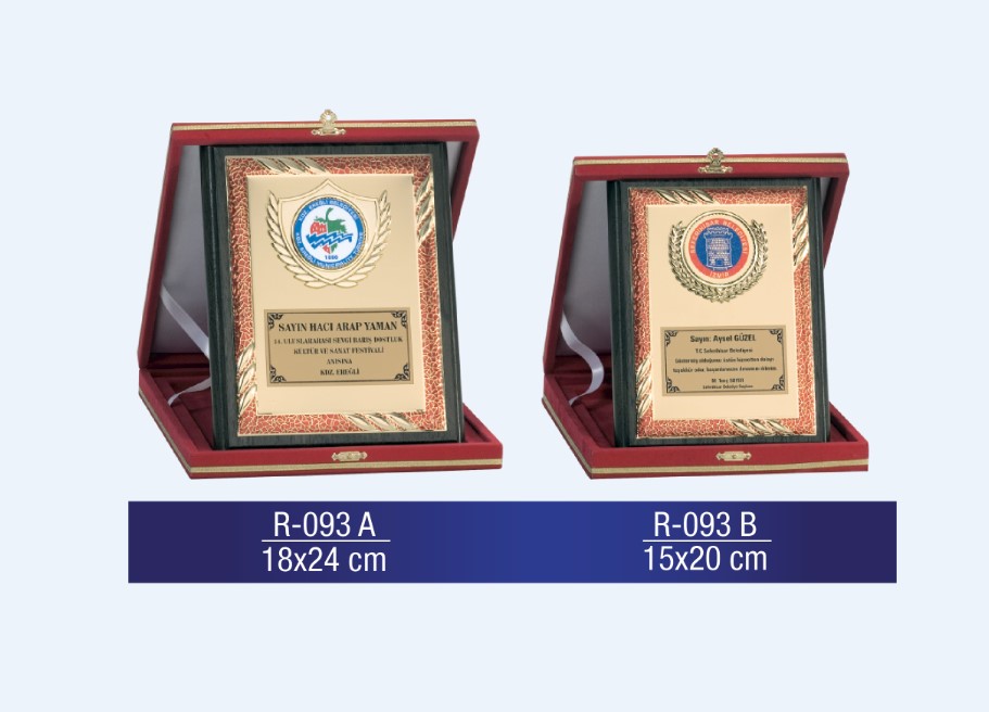 R-093 AHŞAP PLAKET