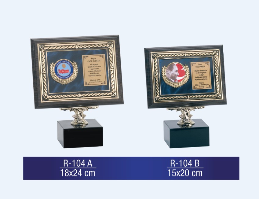 R-104 AHŞAP PLAKET