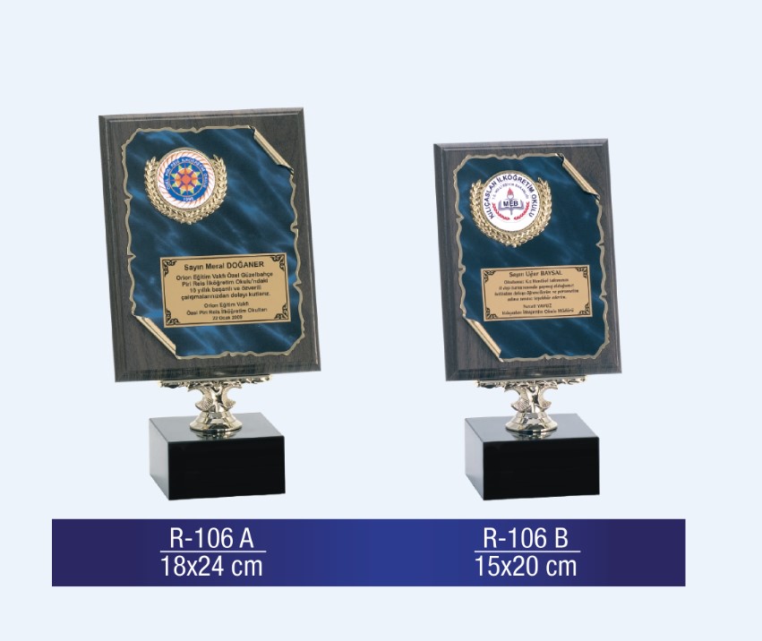 R-106 AHŞAP PLAKET