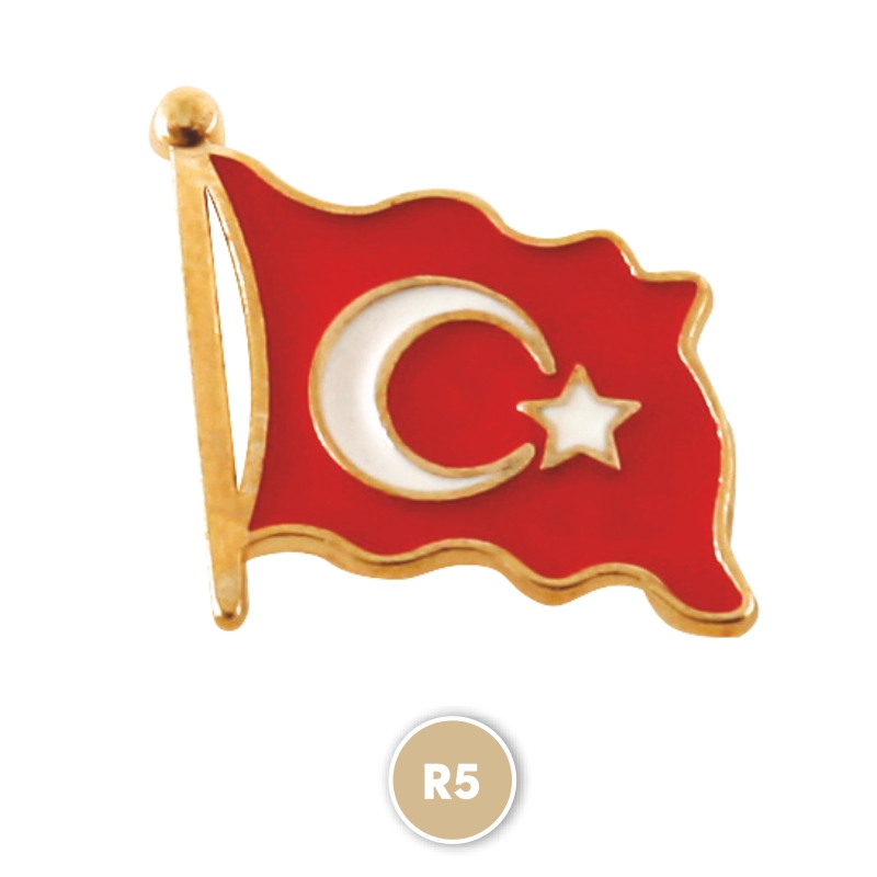 R5 WAVY TURKISH FLAG BADGE