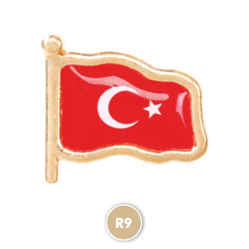R9  TURKISH FLAG BADGE