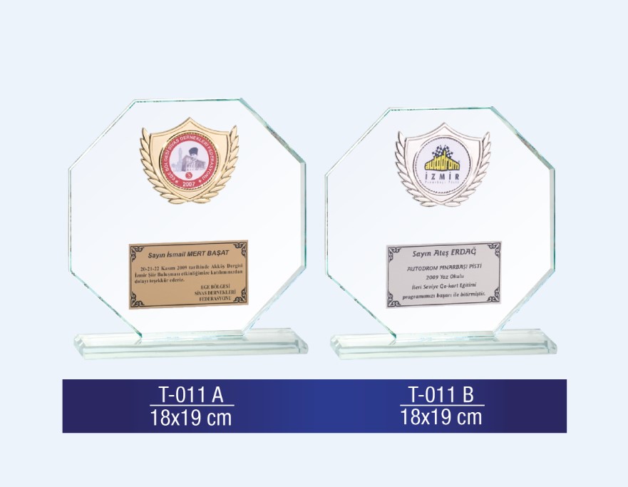 T-011 Glass Plaquette