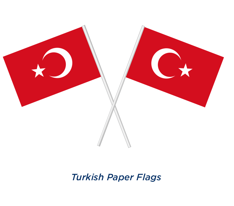 TURKISH PAPER FLAG