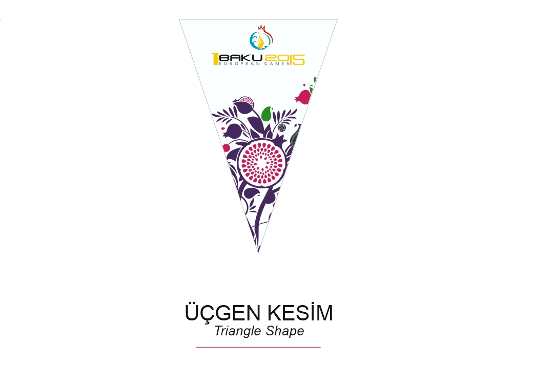 ÜÇGEN KESİM BİYEYE DİZİLİ BAYRAK