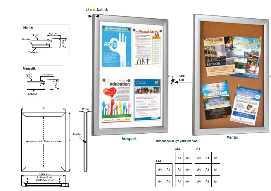 UNIVERSAL SHOWBOARD MANTAR & MANYETİKLİ