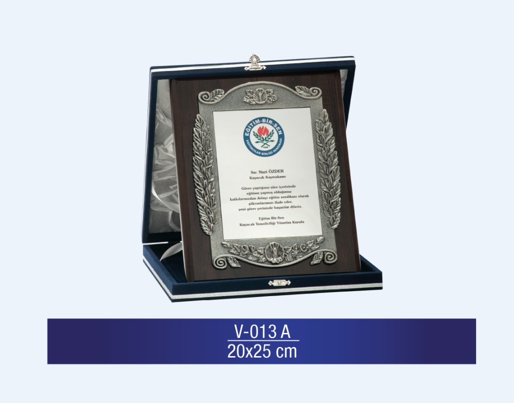 V-013 ÖZEL PLAKET 