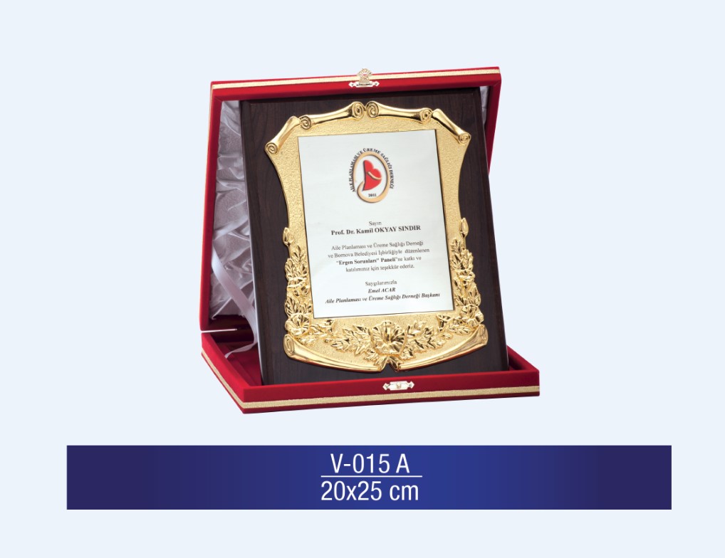 V-015 ÖZEL PLAKET 