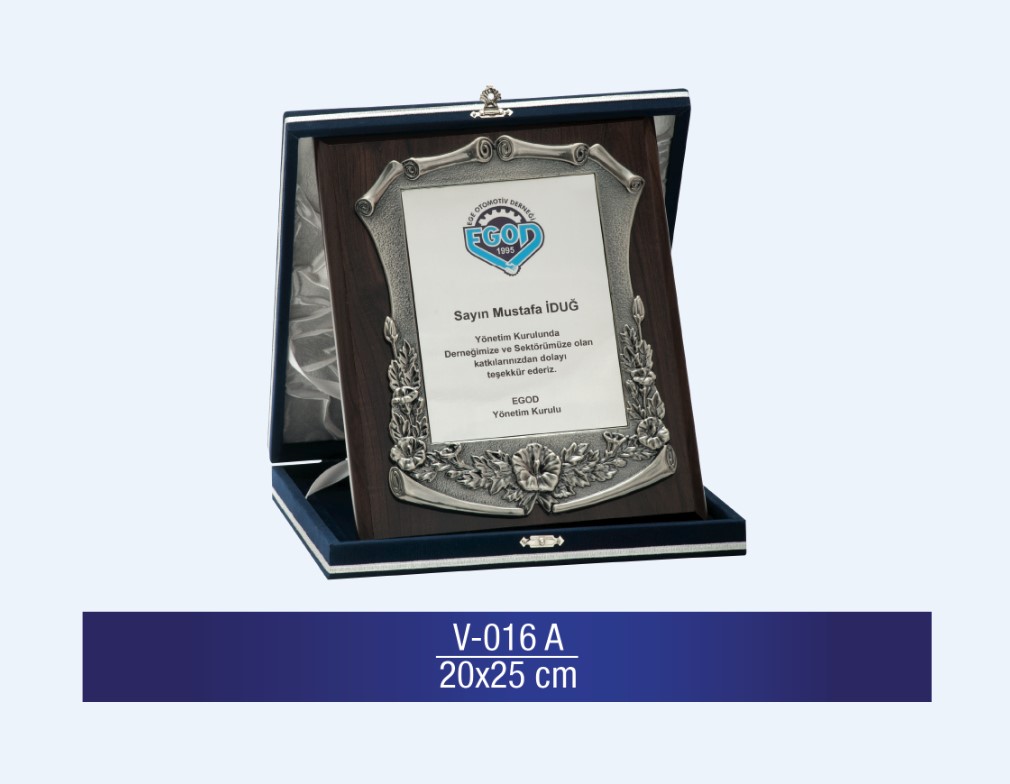 V-016 ÖZEL PLAKET 