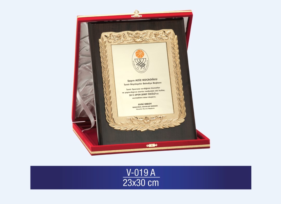 V-019 ÖZEL PLAKET 