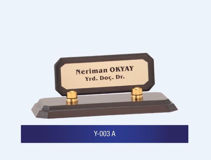 Y-003 Wooden Desk Name Plates