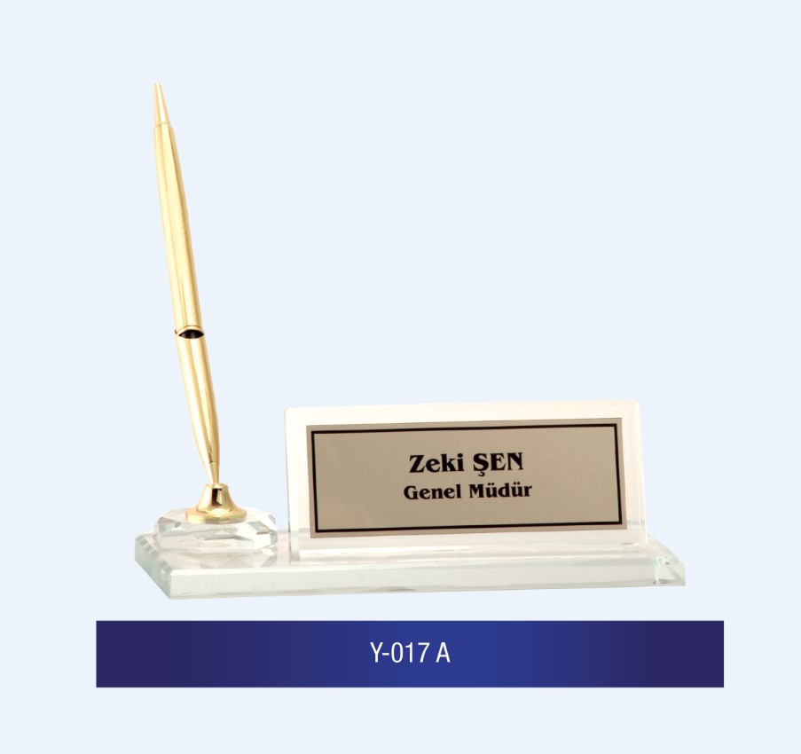 Y-017 Glass Desk Name Plates