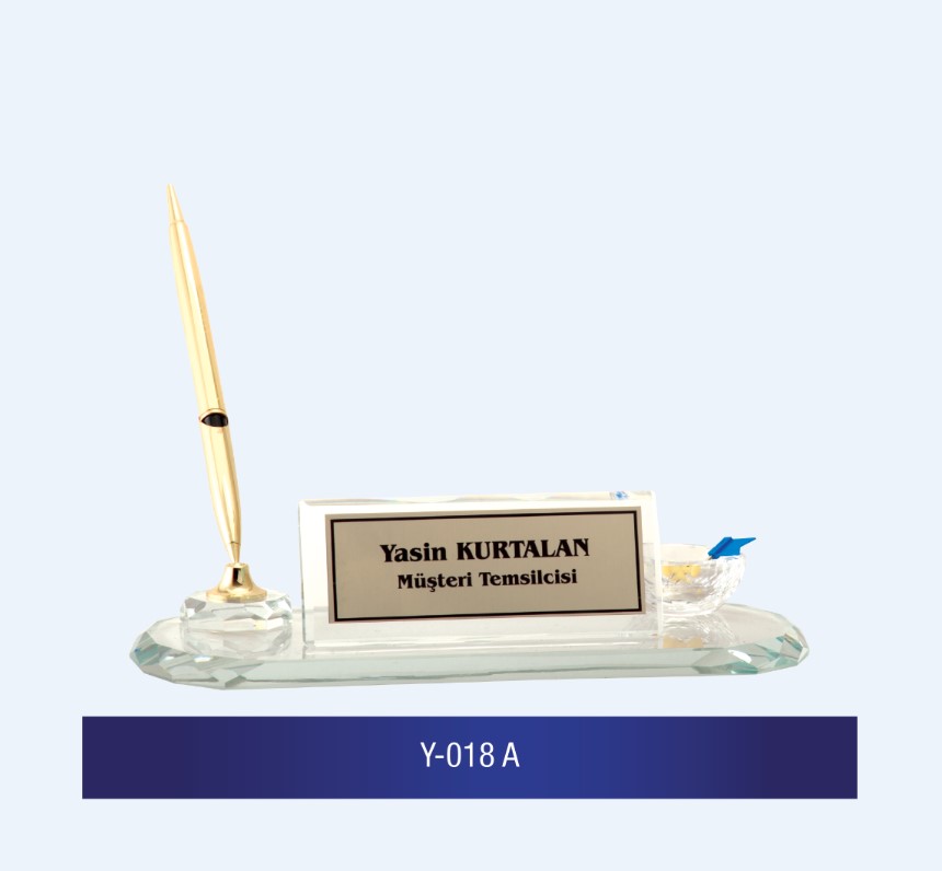 Y-018 Glass Desk Name Plates