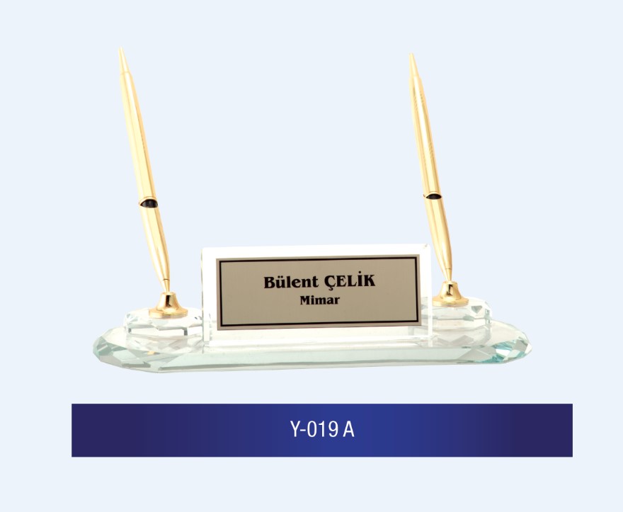 Y-019 Glass Desk Name Plates