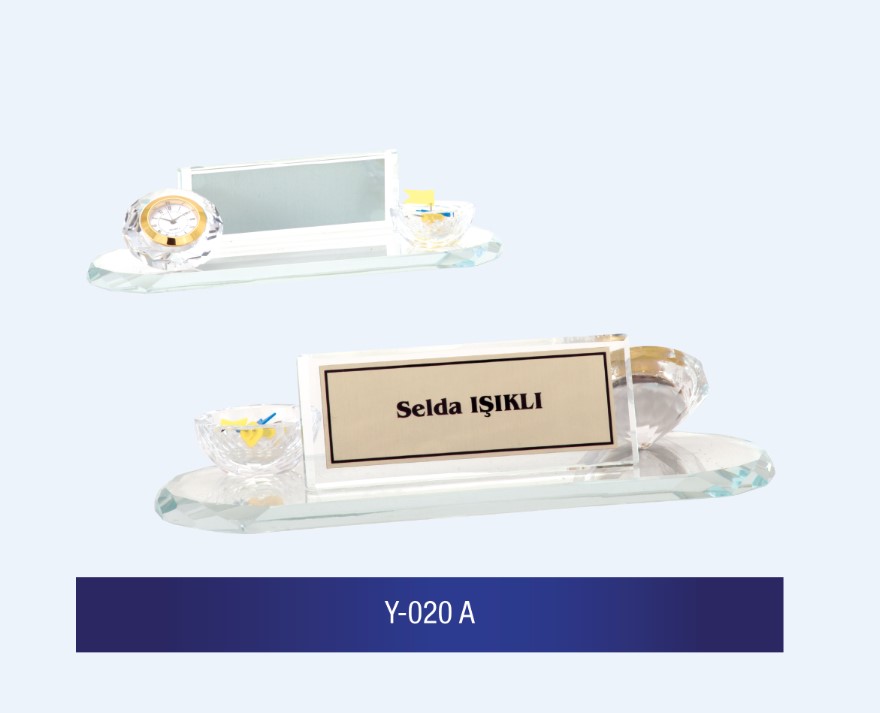 Y-020 Glass Desk Name Plates