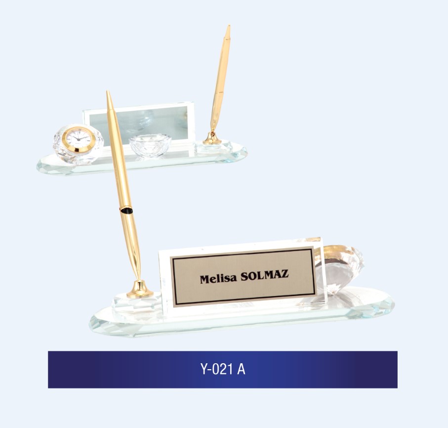 Y-021 Glass Desk Name Plates