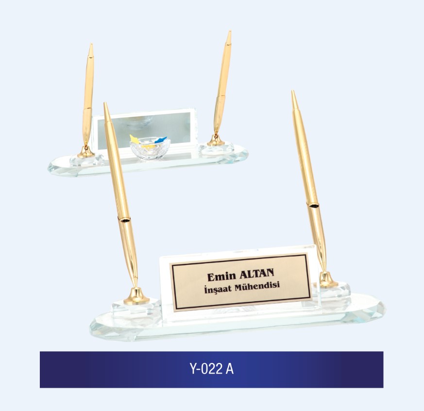 Y-022 Glass Desk Name Plates