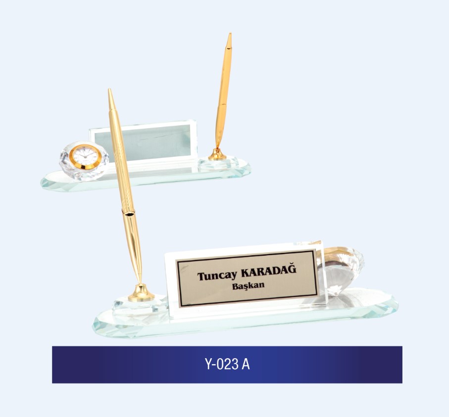 Y-023 Glass Desk Name Plates