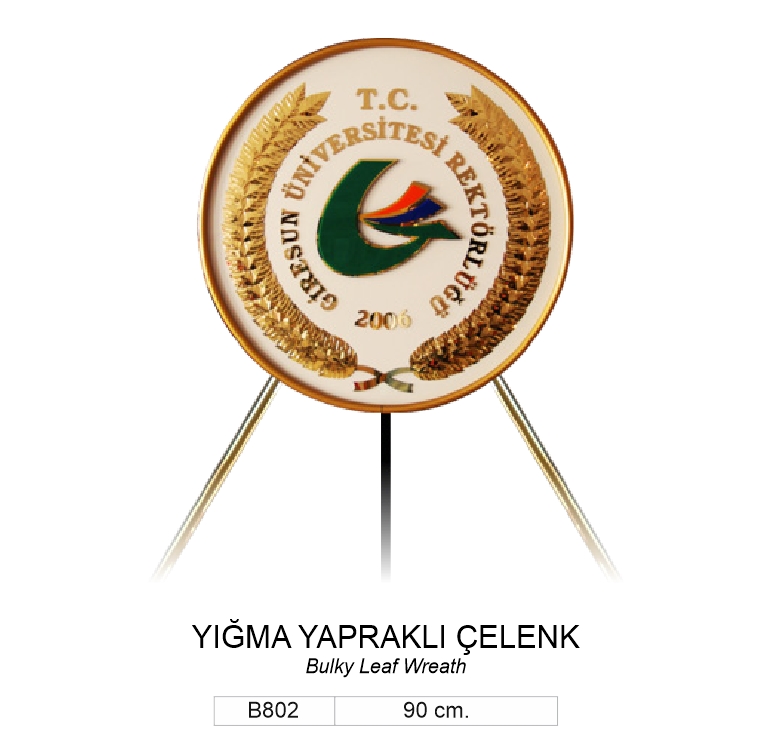 B802 YIĞMA YAPRAKLI ÇELENK 90 CM